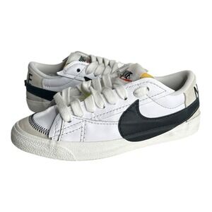 Nike Blazer Low 77 Jumbo Size 8.5 Shoes White Black Big Swoosh Sneakers